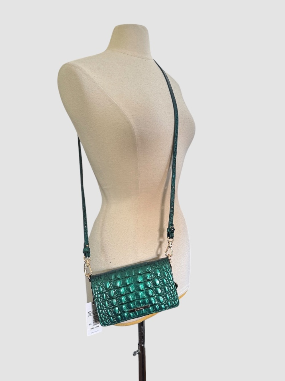 Brahmin Purse / Minuette Mystic Green Melbourne new with tags iridescent leather - Picture 4 of 11